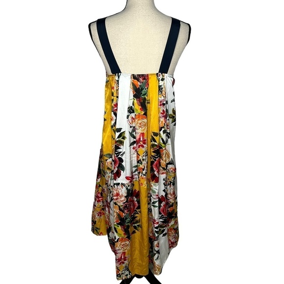 Katharine Kidd Lalita Yellow & Navy Flowy Floral Dress - Picture 4 of 16